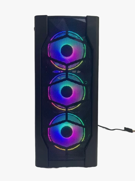 GAMEFORCE Cold Halo 4x120mm RGB Kont.ve Kumandalı Oyuncu Bilgisayar Kasası - 2