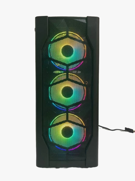 GAMEFORCE Cold Halo 4x120mm RGB Kont.ve Kumandalı Oyuncu Bilgisayar Kasası