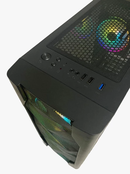 GAMEFORCE Cold Halo 4x120mm RGB Kont.ve Kumandalı Oyuncu Bilgisayar Kasası - 3