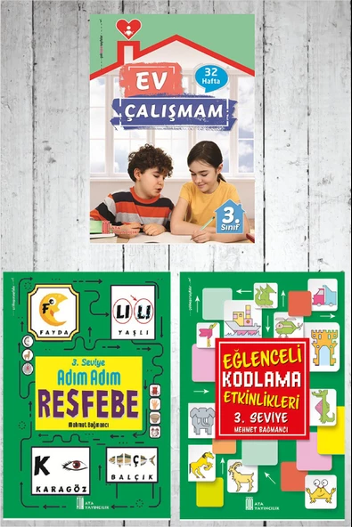 3.Sınıf Ev Çalışmalarım+Kodlama+Resfebe ürün görseli 1