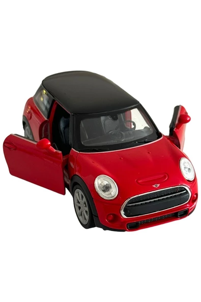 MİNİ COOPER HATCH MODEL ARABA 1:36 ÖLÇEK 10CM METAL DİECAST - 4