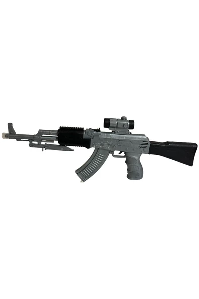 Sesli Tüfek Pilli Işıklı Sesli Oyuncak Tüfek 40 Cm - 3