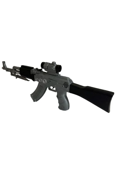 Sesli Tüfek Pilli Işıklı Sesli Oyuncak Tüfek 40 Cm - 2