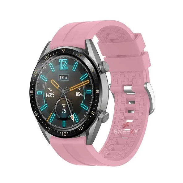 Xiaomi Watch S1 -S1 Active -Mi Watch -Watch Color 22mm Uyumlu NovaGT Supreme Silikon Kordon  Pembe