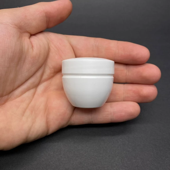 20 Ml Kapaklı Beyaz Krem Kavanozu , 20 Cc Minik Pomat Kutusu , Mini Krem Kutusu x 10 Adet