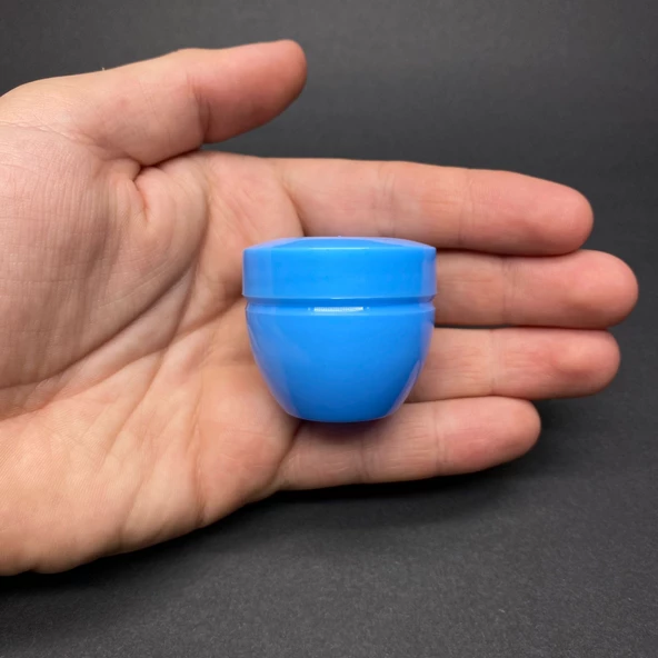 20 Ml Kapaklı Mavi Krem Kavanozu , 20 Cc Minik Pomat Kutusu , Mini Krem Kutusu x 10 Adet
