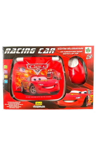 Oyuncak Laptop Şimşek Mcqueen Bilgisayar Türkçe-İngilizce 100 Fonksiyonlu Cars Eğitici Oyuncak - 3