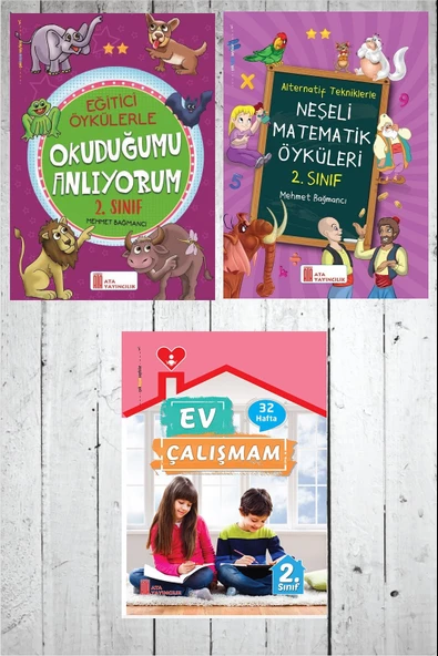 2.Sınıf Ev Çalışmalarım+Okuduğumu Anlıyorum+Neşeli Matematik Öyküleri - 1
