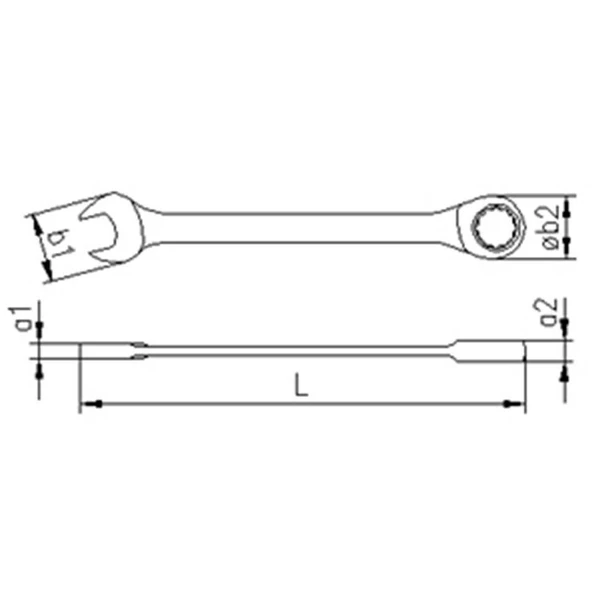 İzeltaş Cırcır Kombine Anahtar 24 mm - Resim 3