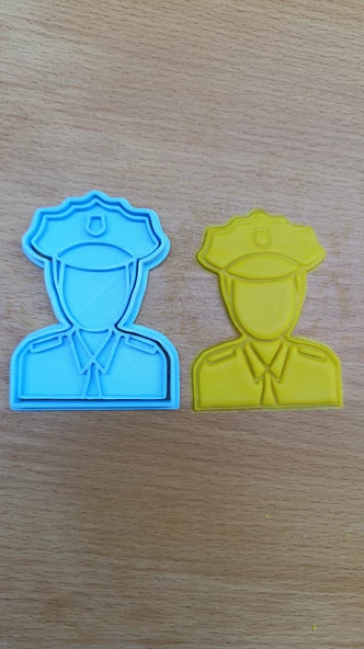 Polis Temalı Kurabiye Kalıbı ve Şeker Hamuru Kalıbı Seti 4 Adet - 9 CM - 3