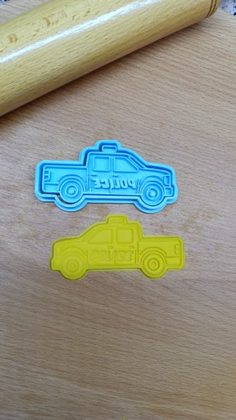 Polis Temalı Kurabiye Kalıbı ve Şeker Hamuru Kalıbı Seti 4 Adet - 9 CM - 4