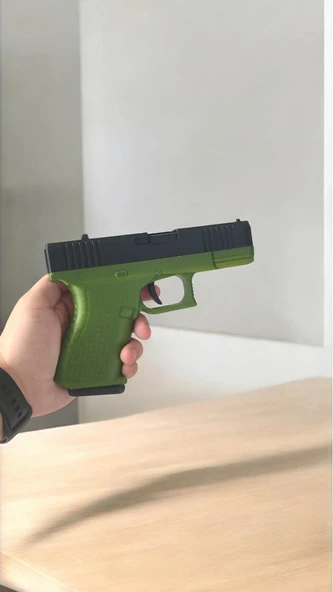 Glock 19 Hareketli Özel Tasarım - Askeri Yeşil