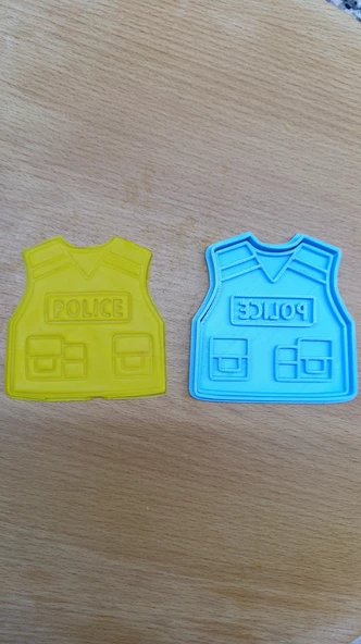 Polis Temalı Kurabiye Kalıbı ve Şeker Hamuru Kalıbı Seti 4 Adet - 9 CM - 2