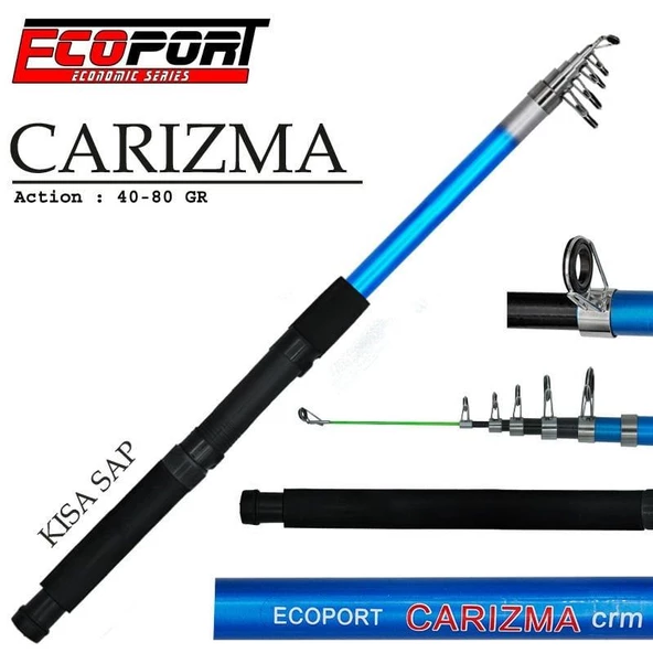 Ecoport Carizma 300 cm 40-80g Atarlı Fiber Teleskopik Olta Kamışı