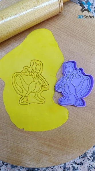 Pokemon Temalı Kurabiye Kalıbı ve Şeker Hamuru Kalıbı Seti 4 Adet - 10 CM - 3