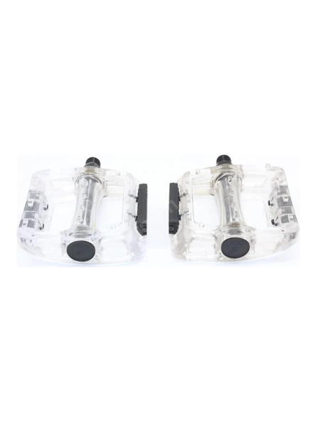 NECO WP601 Geniş MTB BMX Platform Pedal 110 x 100 mm 415 Gram Transparan Gümüş
