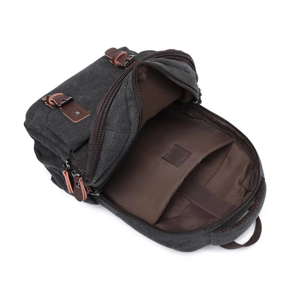 C-Active Orta Boy Erkek Sırt Çantası Kanvas Kumaş 1319 - 5