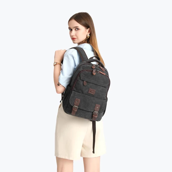 C-Active Orta Boy Erkek Sırt Çantası Kanvas Kumaş 1319 - 8