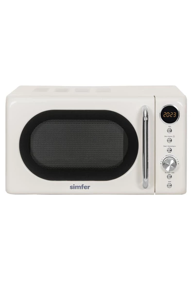 Simfer 4605 Solo Mikrodalga Fırın 20L Retro Krem
