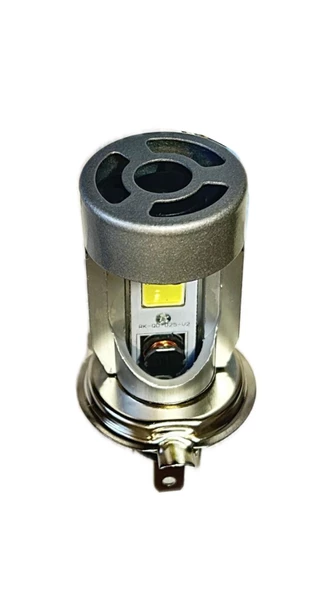 Motosiklet H4 Led Far Ampülü HS1 Tip Soğutucu Fanlı, PX43T 3 Fişli Soketli, Hi-Lo SENTİNEL MT-H4LD-7 - 3