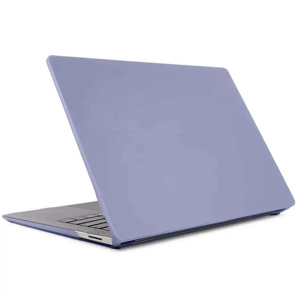 Sneezy Apple Macbook Air M2 Çip A2681 13.6 Inç 2022 Uyumlu Kılıf Vanilla Shield Plastik Kapak  Lavanta