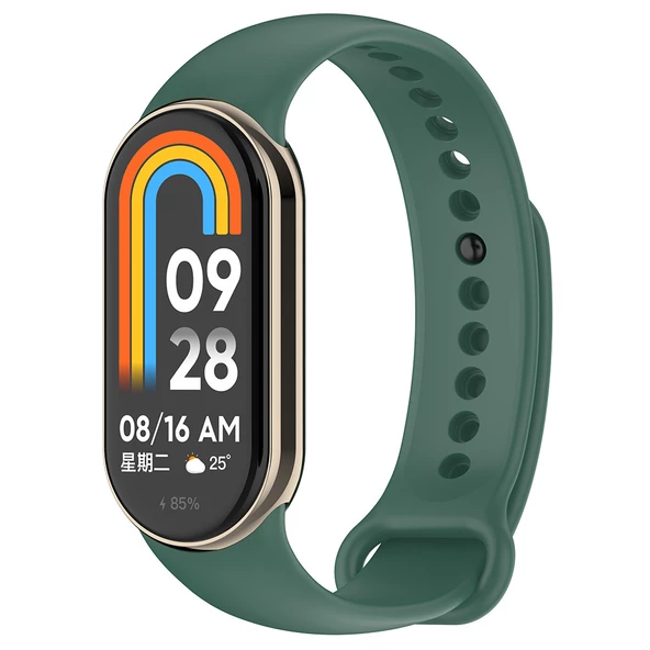 Xiaomi Mi Band 8 Serisi Klasik Kordon Silikon Strap Kayış - 8
