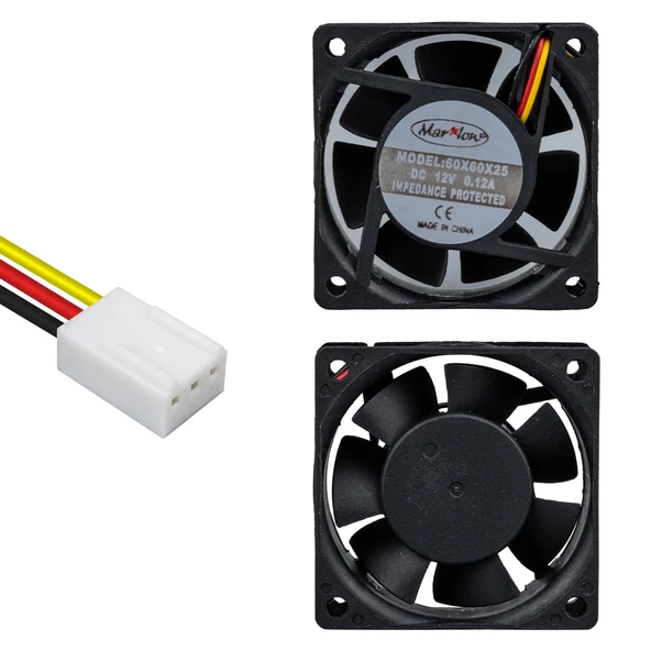 POWERMASTER IC-216 FIRÇASIZ DC FAN 60X60X25MM 12 VOLT 3 PİN V1