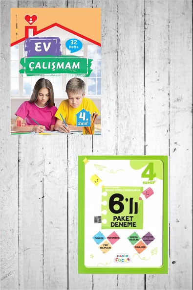 4.Sınıf Ev Çalışmalarım+6 lı Paket Deneme