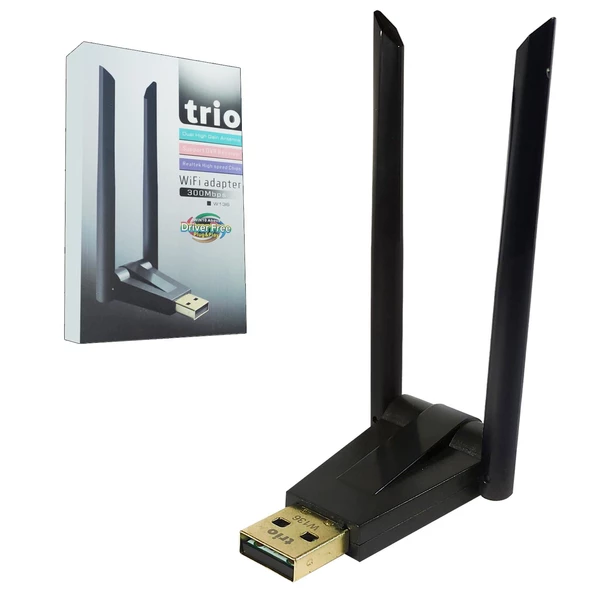 TRİO W-136 Wifi Adaptör 300 Mbps Çift Antenli