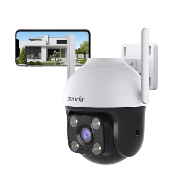TENDA 2MP CH3 Kablosuz Outdoor Pan/Tilt IP Kamera - Resim 2