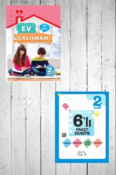 2.Sınıf Ev Çalışmalarım+6 lı Paket Deneme