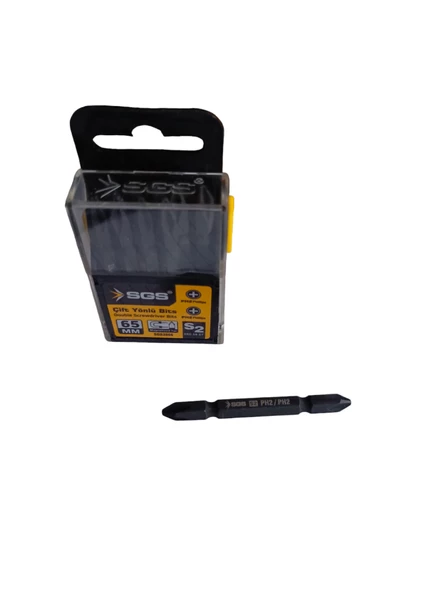 SGS ÇİFT YÖNLÜ BİTS UÇ PH2/PH2 X 65mm (10 ADET) - 2