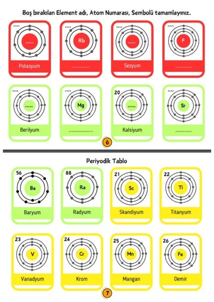 Periyodik TABLO YAZ-SİL Kitabı (Periodic Table) - 3