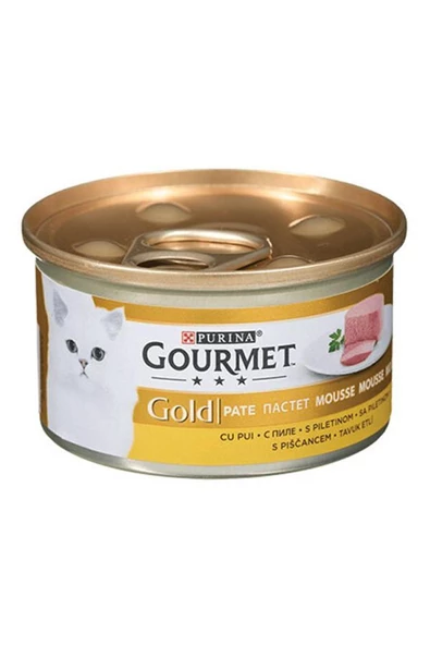 Gourmet Gold Kıyılmış Tavuklu Konserve Yetişkin Kedi Maması 85 G