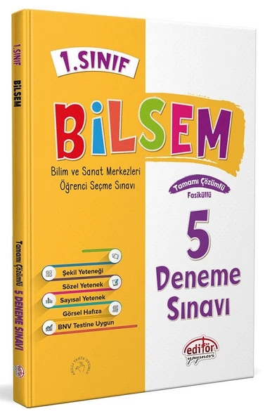 Editör 1.Sınıf Bilsem Hazırlık Kitapları Seti - Resim 4