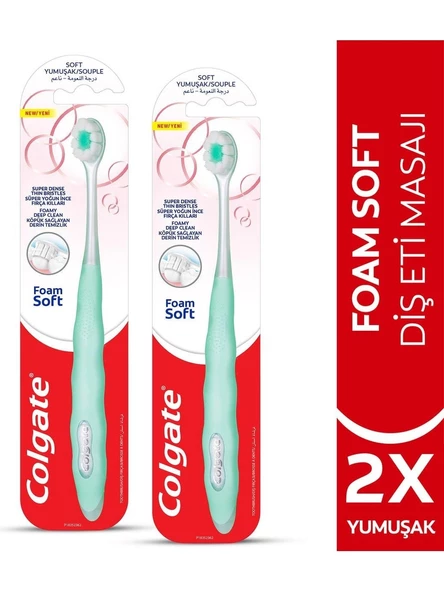 Colgate Foamsoft Diş Eti Masajı Yumuşak Diş Fırçası x 2 Adet
