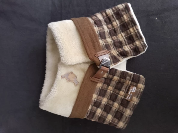 Tasarım boyunluk, silikon dolgulu kürk detayli - 3