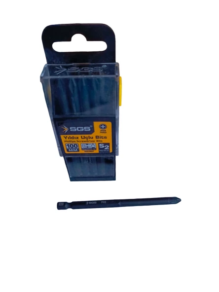 SGS YILDIZ UÇLU BİTS S2 PH2 X 100mm (10 ADET) - 2