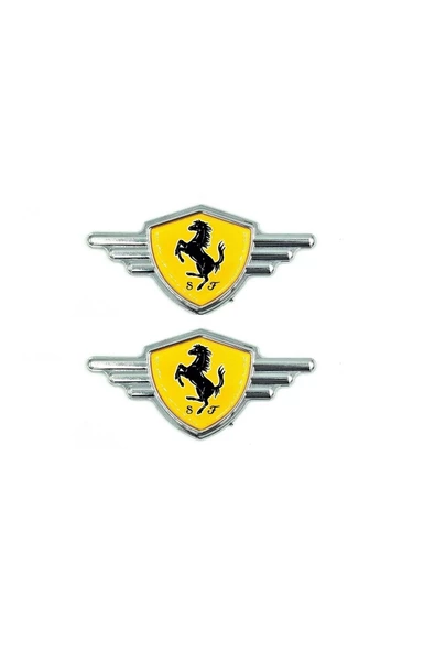 Ferrari S.F Sarı Arma Etiket Arma Etiketçilerin Vazgeçilmezi Damla Sticker Cooper Arma