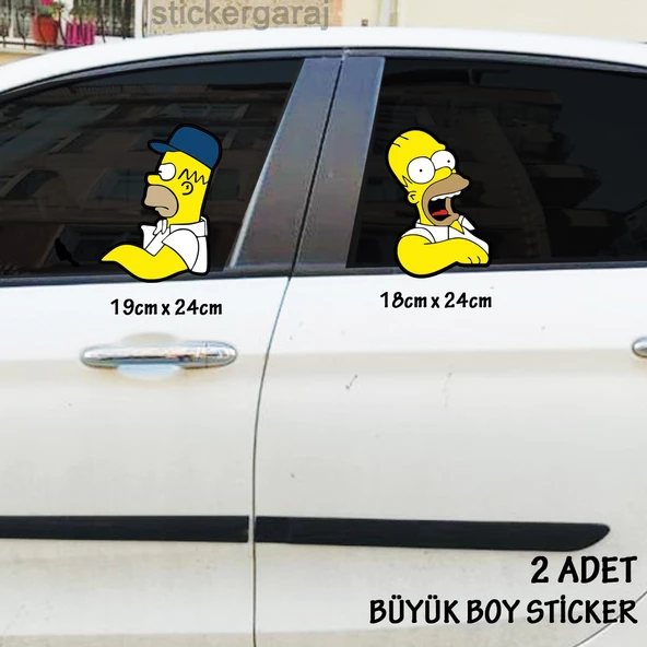 oto etiket yan cam resimi - oto sticker araba yan cam yeni nesil sticker 2adet ürün görseli