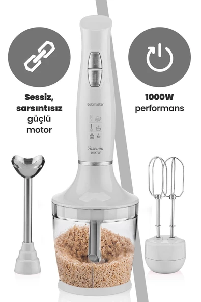 Goldmaster Yasemin Blender Set (Gm 7240) Beyaz - 3