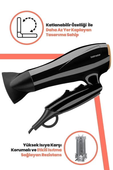 Goldmaster Karayel Saç Kurutma Gm(7162) Gold - 3