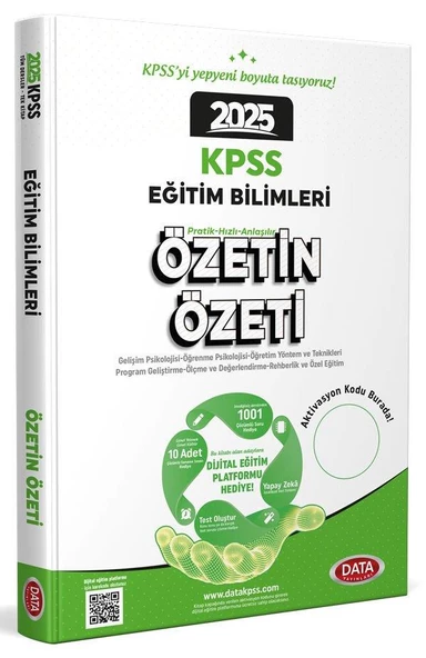 2025 KPSS Eğitim Bilimlerinin Özeti Data Yayınları