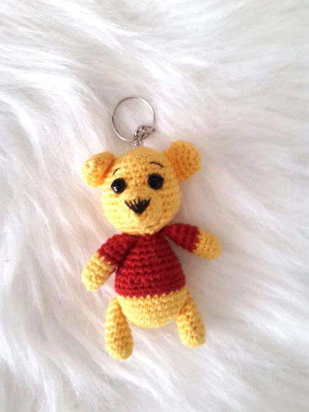 Maskot Sevimli Köpekçik Amigurumi Organik Anahtarlık Oyuncak