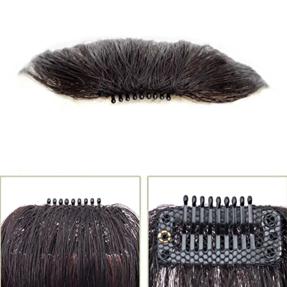 Fiber Sentetik İnce Perçem - Açık Kahverengi ürün görseli