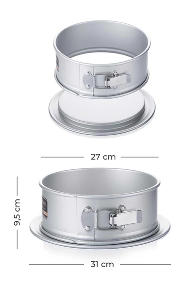 Acar 5779 Aliminyum Yuvarlak Kelepçeli Kek Kalıbı 31 Cm - 5