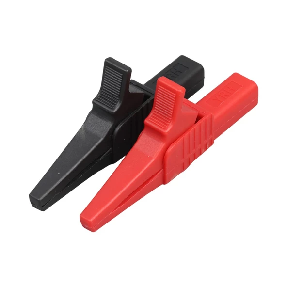 4MM BANAN JAK GİRİŞLİ KROKODİL CATIII (IC-243C) SİYAH+KIRMIZI - 2Lİ