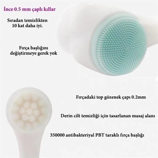 2li Set Çift Taraflı Cilt Temizleme Fırçası Ve Yeşim Taşı Çift Taraflı Cilt Masaj Aleti - 7
