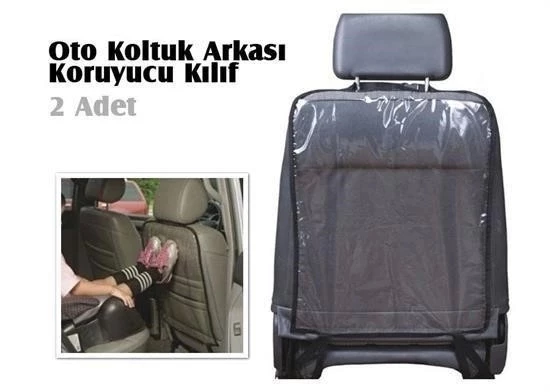 Araç İçi Oto Koltuk Arkası Koruyucu Set Kılıf Ayak İzi Koruma Kılıfı - 6