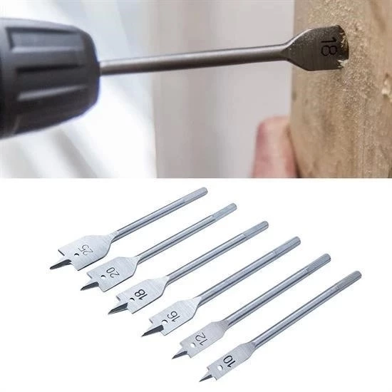 6 Parça Tahta Ahşap Oyma Yaprak Matkap Ucu Seti - Resim 3